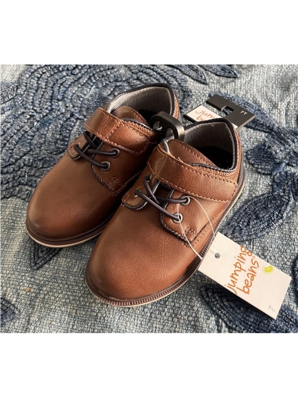 Jumping Beans Boys Oxford Shoe || Cognac || 7T || NWT